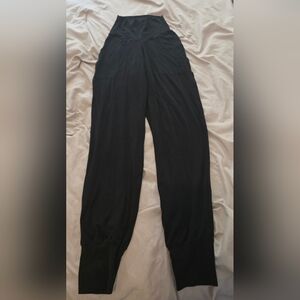 Aerie Black High-Rise Legging Joggers, With Pockets, Size XXS.
